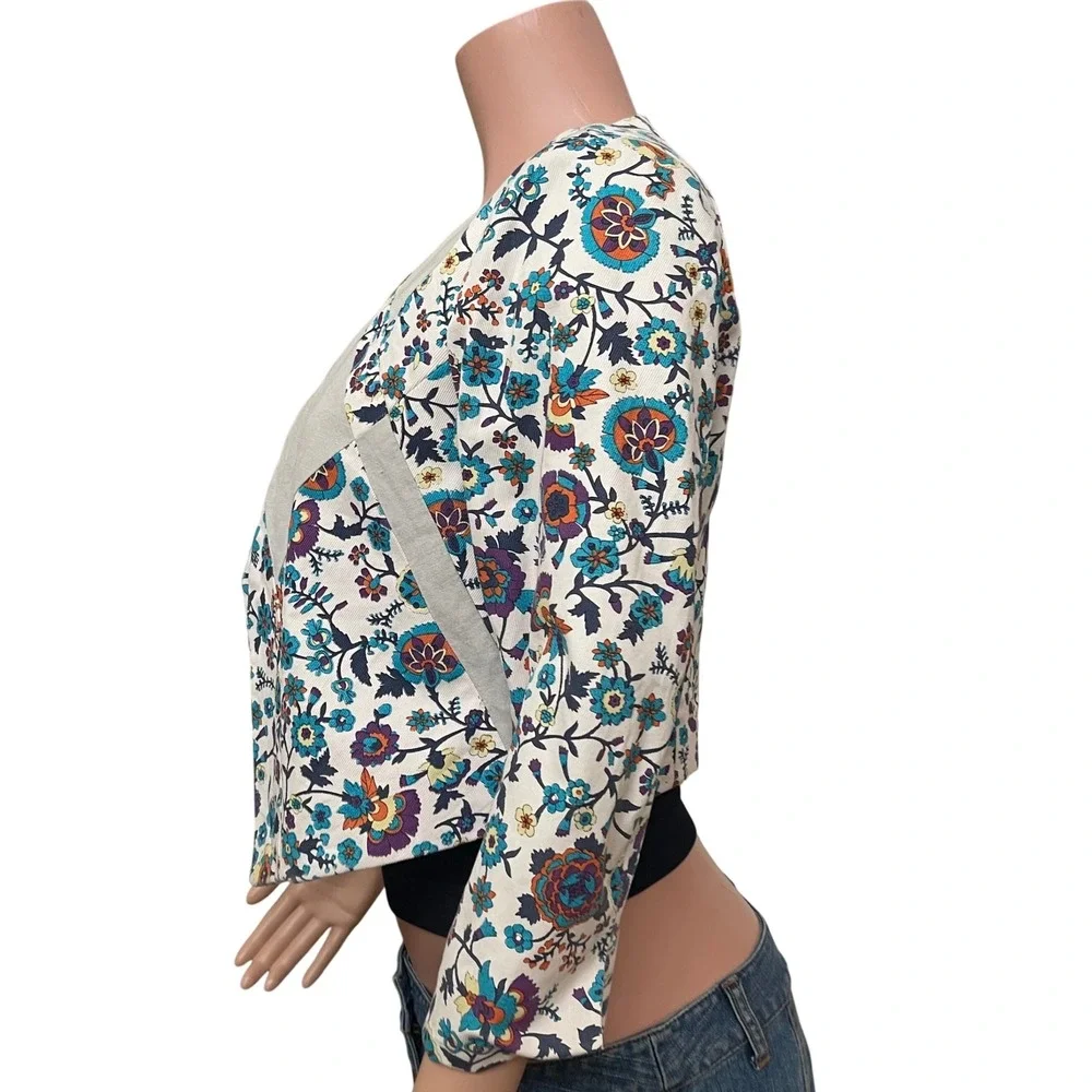 Elevenses patchwork blazer jacket,‎ Sz. 10 cottagecore, boho, cotton, whimsy